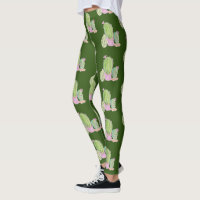 Leggings zur Pflanze der Wasserfarbe