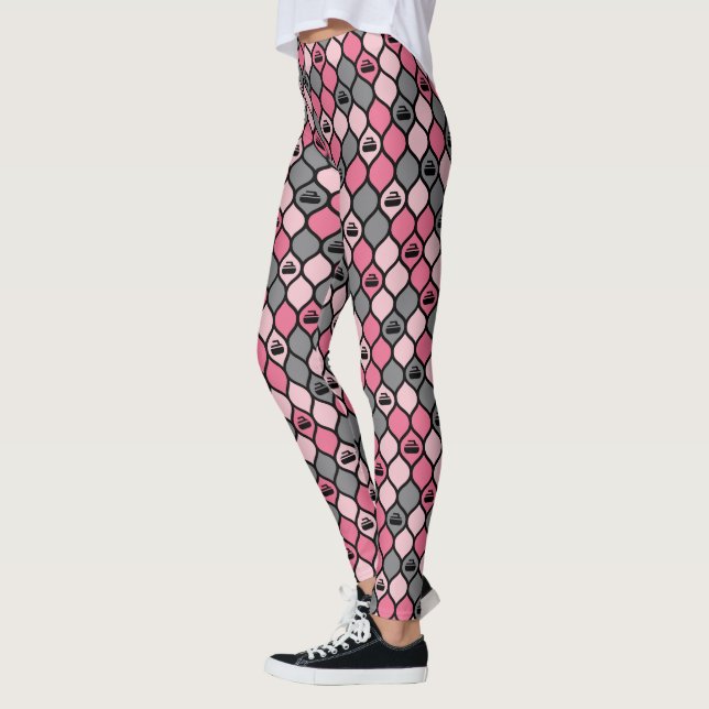 Leggings zur Stützung von Curling - Rosa/Grau (Links)