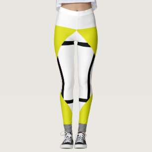 Leggings Zusammensetzung I Lozenges 4 Zeilen Gelb 