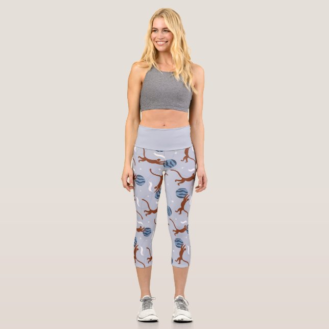 Leggins Capri yoga colección Animals Outer Space Leggings (Vorderseite)