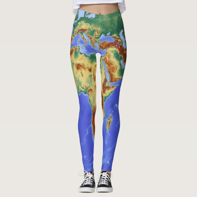 leggins Landkarte der Welt (Vorderseite)