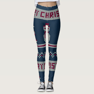 Leggins Weihnachten, Damenweihnachtliche Leggin Leggings