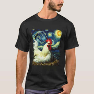 Leghorn-Huhn Sternennacht Leghorn-Huhn T-Shirt