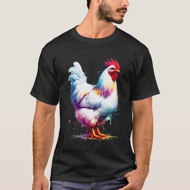 Leghorn-Huhn T-Shirt (Vorderseite)