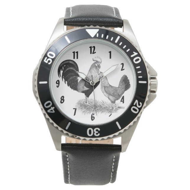 Leghornproduktion Braunhühner Armbanduhr (Vorderseite)