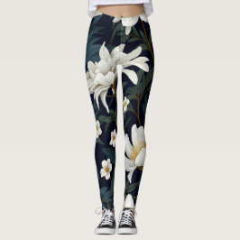 Legierung von weißer Blume Leggings