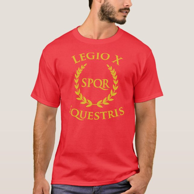 Legio X Equestris Red mit Gold T-Shirt (Vorderseite)