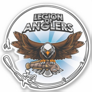 Legion des Anglers Blue Vinyl Decal Aufkleber