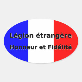 Legion etrangere - Honneur und Fidelite Ovaler Aufkleber