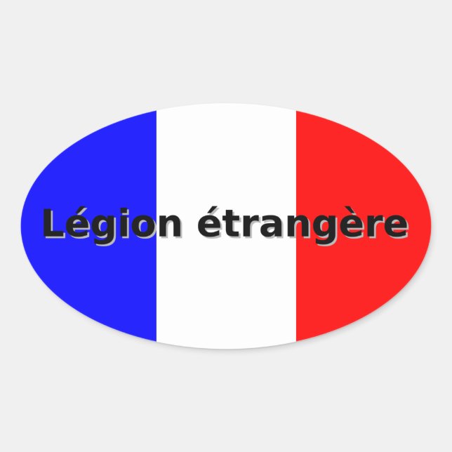 Legion etrangere ovaler aufkleber (Vorderseite)