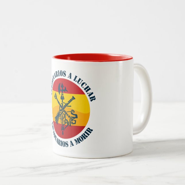 Legionarios a luchar zweifarbige tasse (VorderseiteRechts)