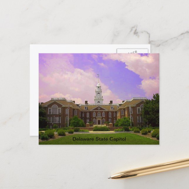 Legislative Hall Delaware Staat Hauptstadt in Dove Postkarte (Vorderseite/Rückseite Beispiel)