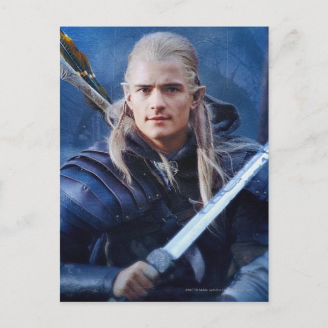 LEGOLAS GREENLEAF™ in Blau Postkarte (Vorderseite)