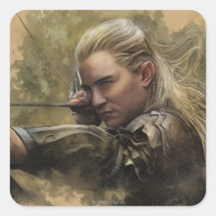 LEGOLAS GREENLEAF™ Sketch Quadratischer Aufkleber