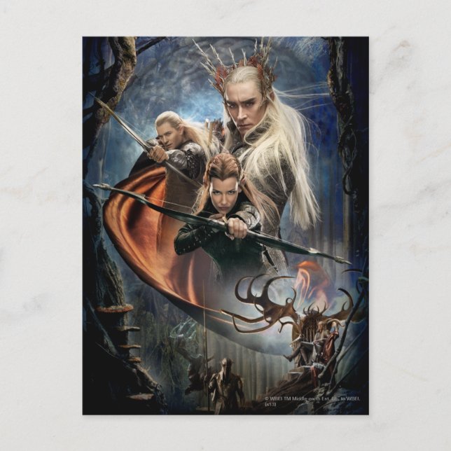 LEGOLAS GREENLEAF™, TAURIEL™ und Thranduil Postkarte (Vorderseite)