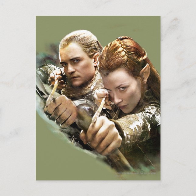 LEGOLAS GREENLEAF™ und TAURIEL™ Graphic Postkarte (Vorderseite)