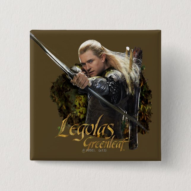 LEGOLAS GREENLEAF™ Zeichnend Bow Graphic Button (Vorderseite)