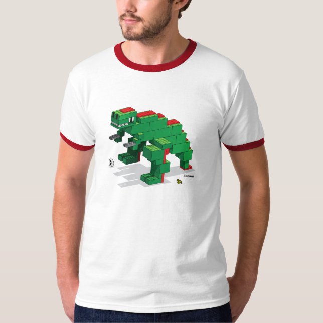 Legosaurus Wecker-Shirt T-Shirt (Vorderseite)