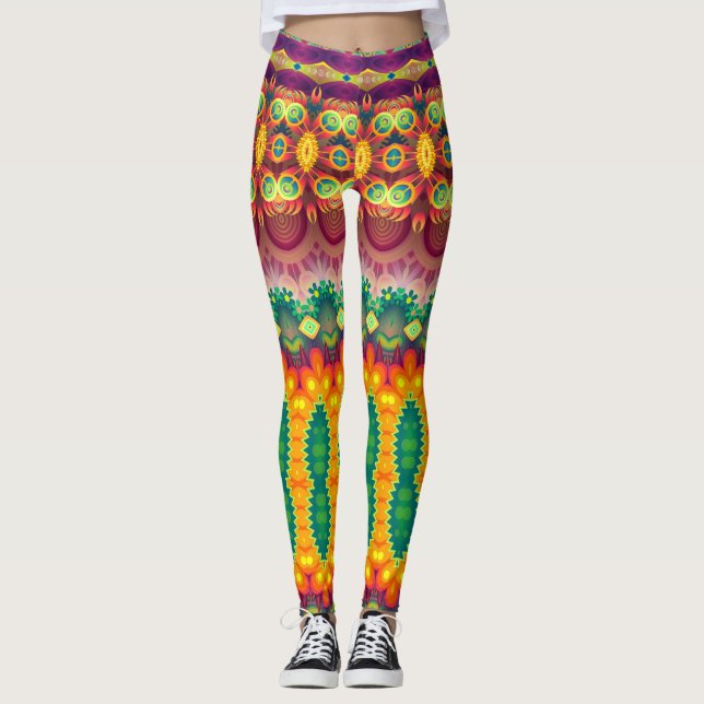 Legs Alive: Einzigartig Gemusterte Leggings Galore (Vorderseite)