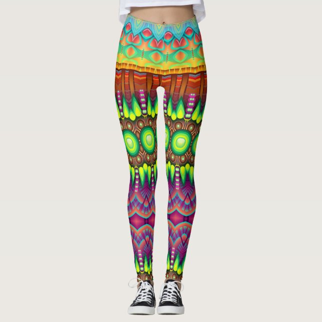 Legs Alive: Einzigartig Gemusterte Leggings Galore (Vorderseite)