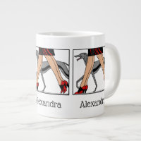 Legs Art Deco Women Greyhound Whippet Dog R