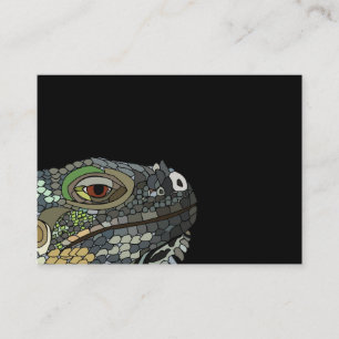 Leguan-Echse-Tierillustration Visitenkarte