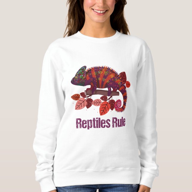Leguan-Eidechse, Reptil-Regel-Frauen Sweatshirt (Vorderseite)
