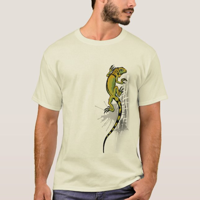 Leguan-grüner T - Shirt (Vorderseite)