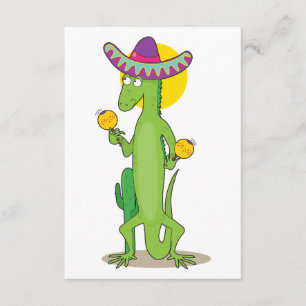 Leguan in ein Sombrero-den Einladungen