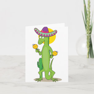 Leguan in ein Sombrero-den Mitteilungskarten