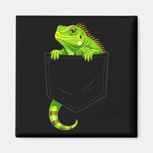 Leguan-Kostüm Reptil Echse Halloween Männer Kinder Magnet