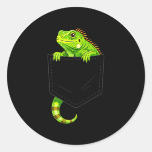 Leguan-Kostüm Reptil Echse Halloween Männer Kinder Runder Aufkleber