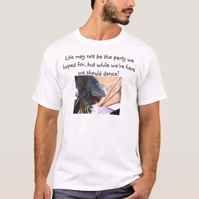 Leguan-Party T-Shirt (Vorderseite)
