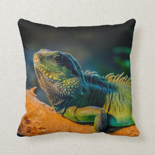 Leguan-quadratisches Wurfs-Kissen Kissen