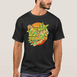 Leguane Chamäleons Echsen Reptilien Herpetologie L T-Shirt