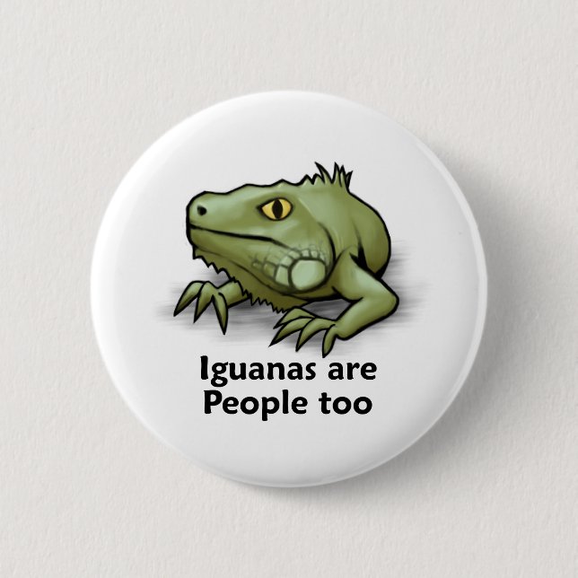 Leguane sind Leute auch Button (Vorderseite)