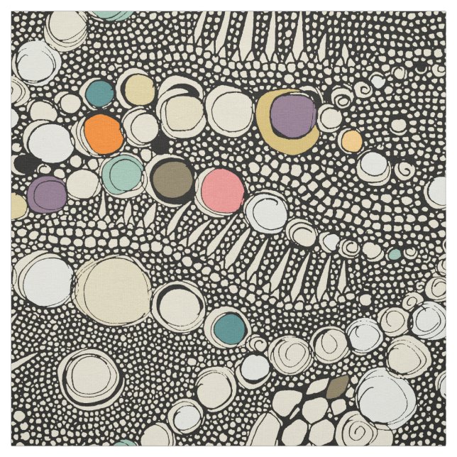 Leguanenhaut, schwarzer Pop Stoff (Muster)