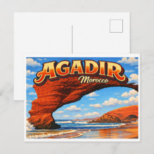 Legzira Agadir Stadtstrand Marokko Reiseandenken Postkarte