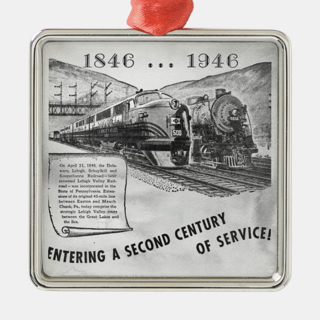 Lehigh Valley Railroad 2. Jahrhundert Ornament Aus Metall (Vorne)