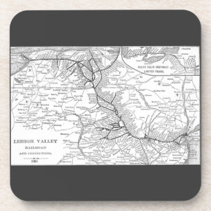Lehigh Valley Railroad Karte 1903 Untersetzer