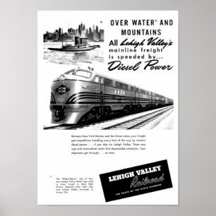 Lehigh Valley Railroad - Neuer Diesel-Power 1950 Poster