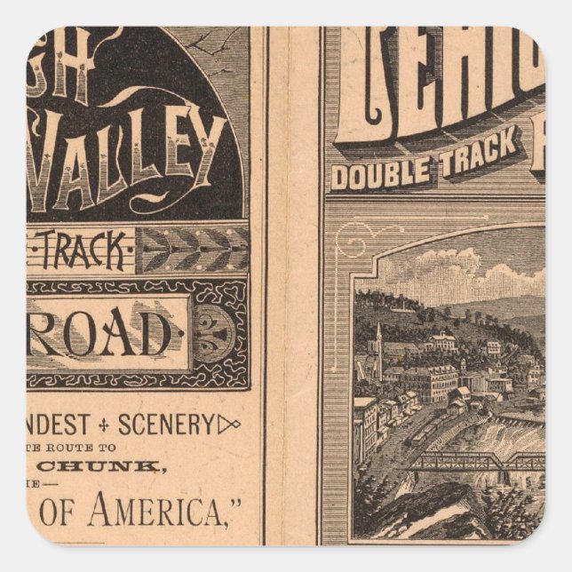 Lehigh Valley Railway Quadratischer Aufkleber (Vorderseite)