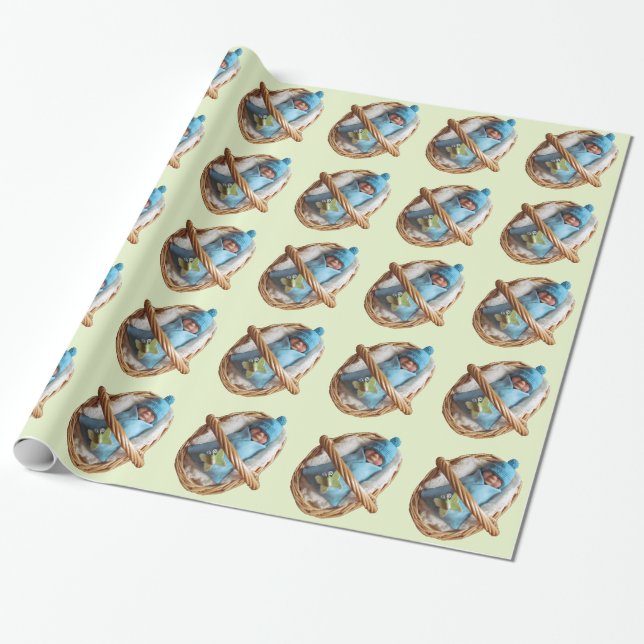 Lehm-Babys, Korb: Schmetterling, Skulptur Geschenkpapier (Ungerollt)