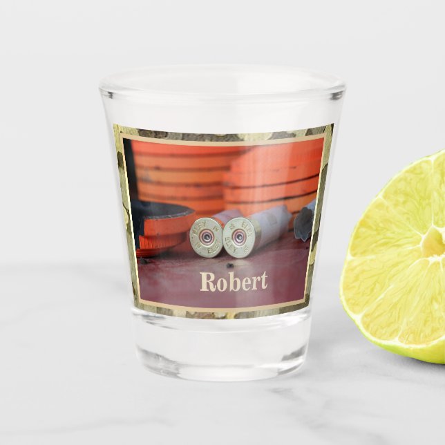 Lehm visiert die personalisierte schnapsglas (Vorderseite)