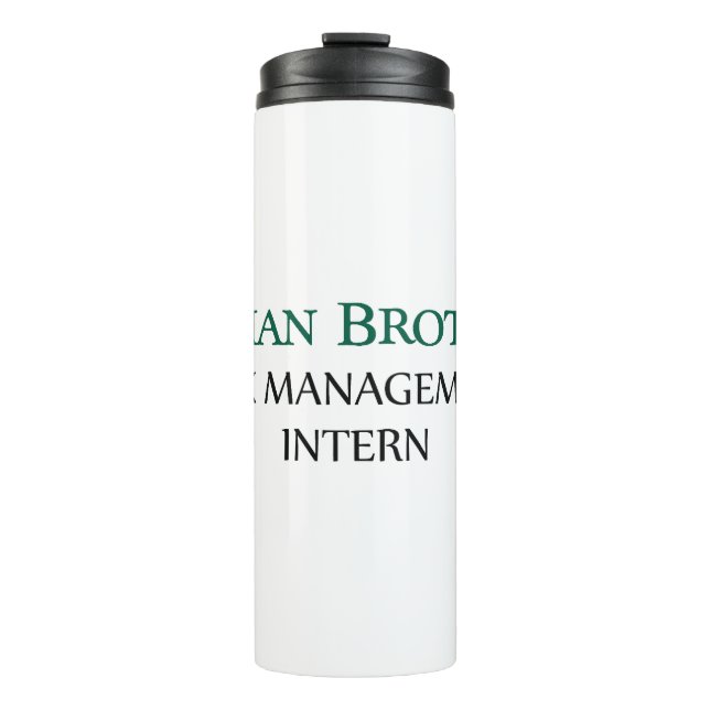 Lehman Brothers Risk Management Intern Thermosbecher (Vorderseite)