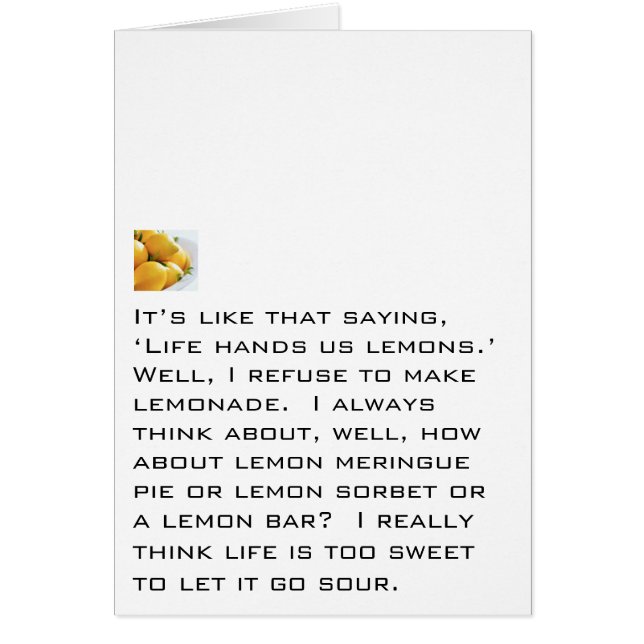 Lehnen Sie ab, Limonade zu machen (Vorne)