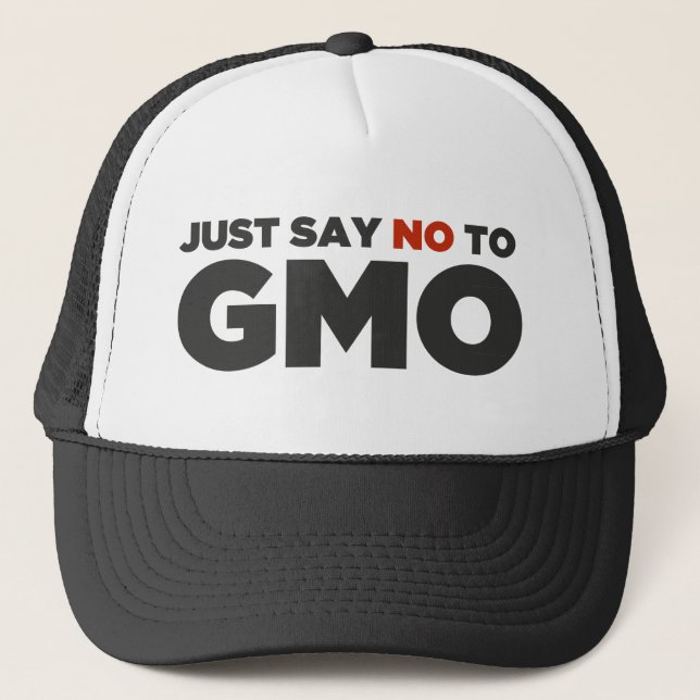 Lehnen Sie einfach GMO ab Truckerkappe (Vorderseite)