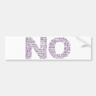 Lehnen Sie Gewalt, Missbrauch, Drogen, Alkohol u. Autoaufkleber