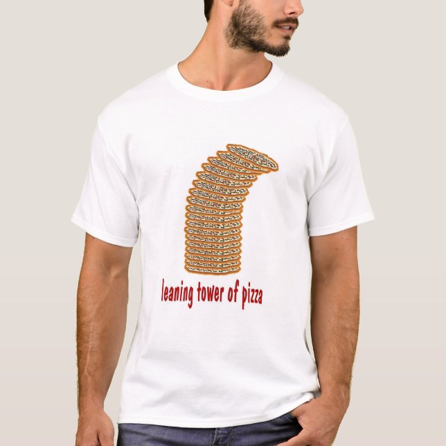 lehnender Turm der Pizza T-Shirt (Vorderseite)