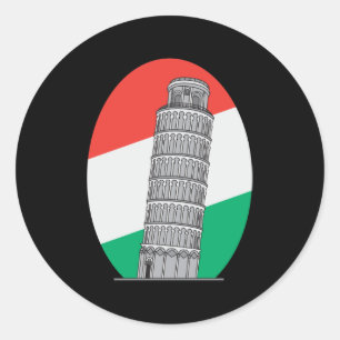 Lehnender Turm Italiens von Pisa Runder Aufkleber